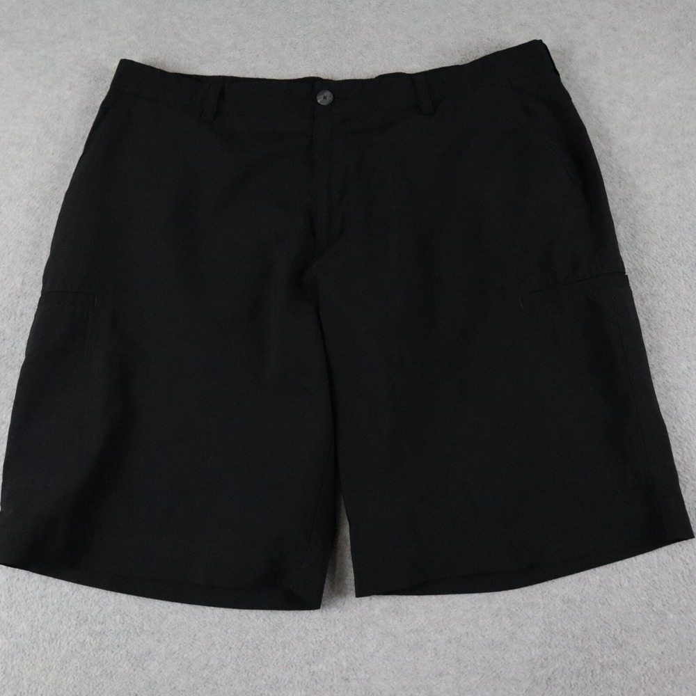 Adidas Golf Shorts Mens 38 Performance Chino Resort Casual Flat Front Black‎